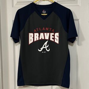 Majestic Atlanta Braves Navy and Black Tee